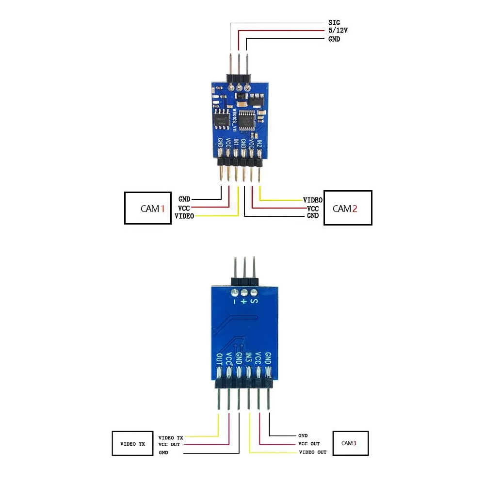 5.8G 3 Channel Video Switcher  - огляд і ціна Drone Rc Control