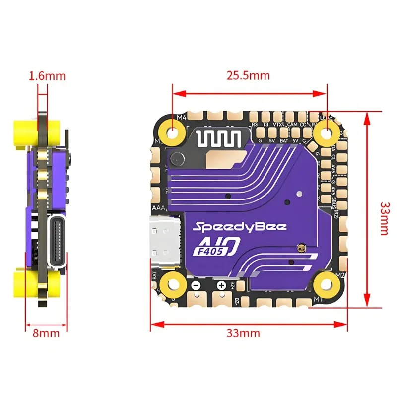 SpeedyBee F405 AIO Flight Cont - огляд і ціна Drone Rc Quadcopter Controller