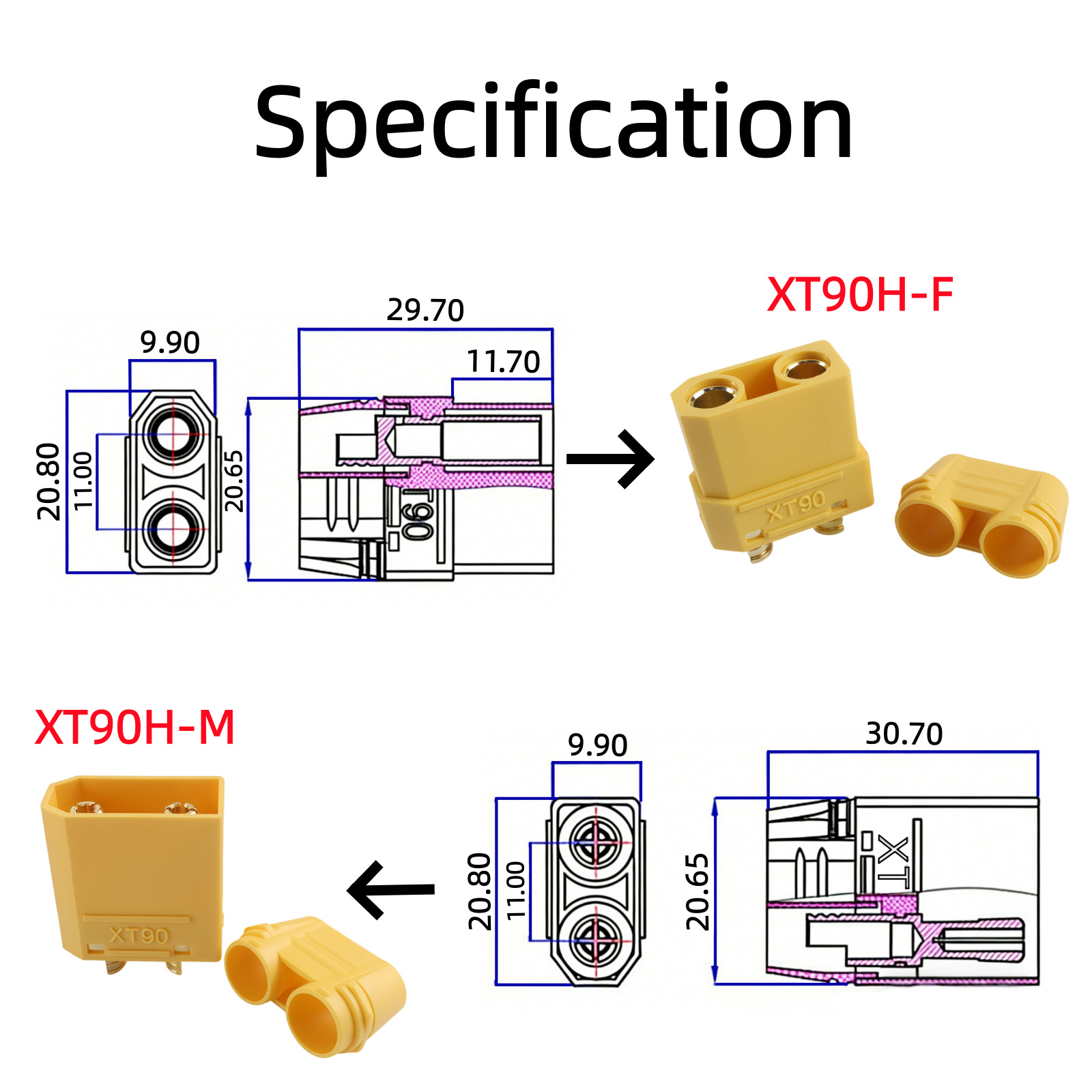 XT90 Male Female Connector Plu - огляд і ціна Drone Rc Link