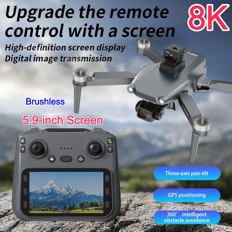 8K ESC Dual Camera Drone GPS P - огляд і ціна Drone Rc Folding
